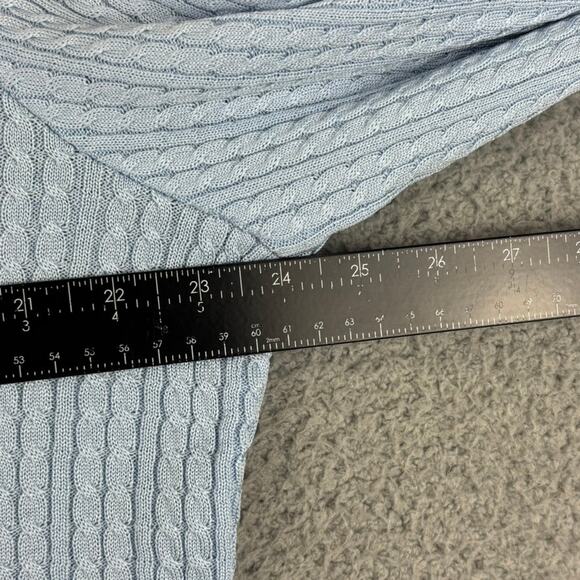 Misook Cardigan XL Santana Knit Blazer Minimalist Lightweight Office Career Blue - Picture 6 of 9